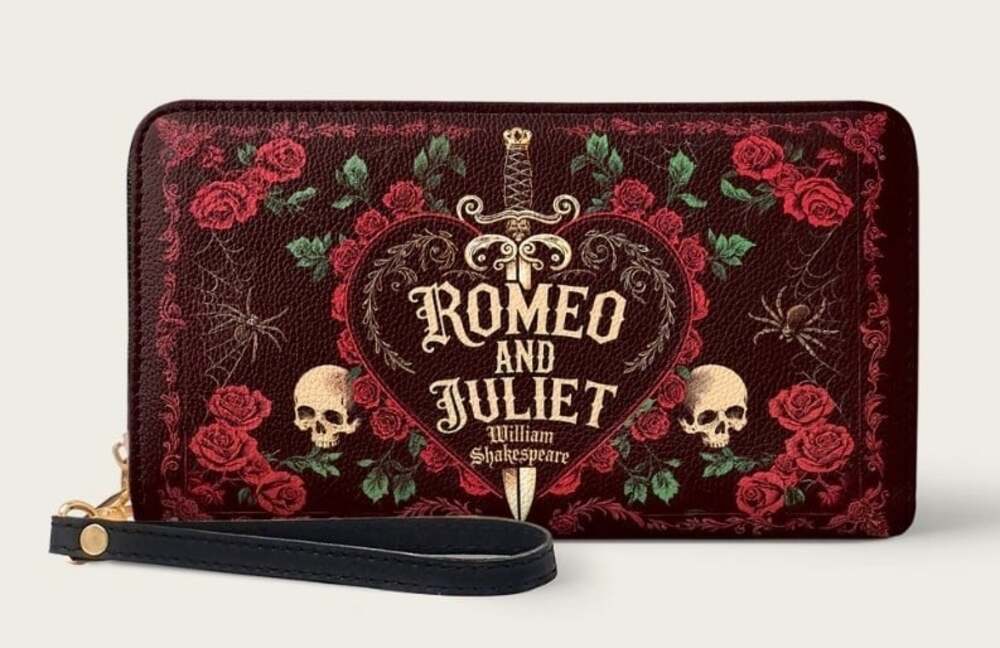 Romeo And Juliet Poison RoseWallet Goth Halloween New NWT Grunge Tragic Love